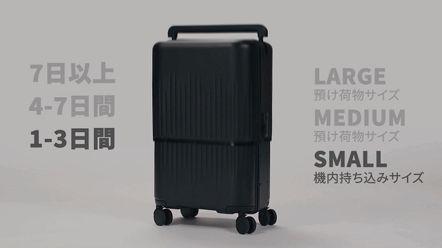三段階サイズ可変式！どんな旅にもフィット！一生ものの3in1スーツ