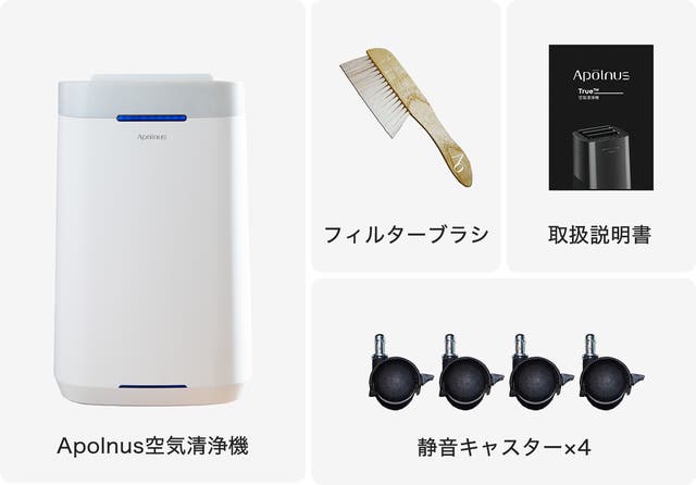 5段階フィルターで花粉も徹底撃退！フィルターも交換不要！Apolnus