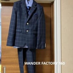 ネイビー系チェック フォーマルスーツ 160 WANDER FACTORY - メルカリ