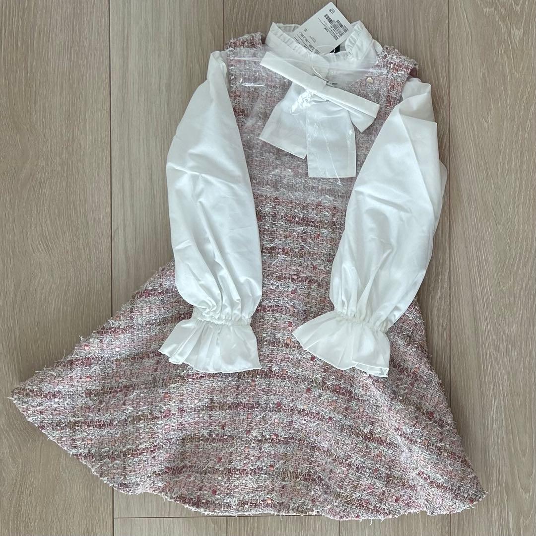 ケイトスペード ❤︎ ピンク ツイード ジャンパースカート ワンピース