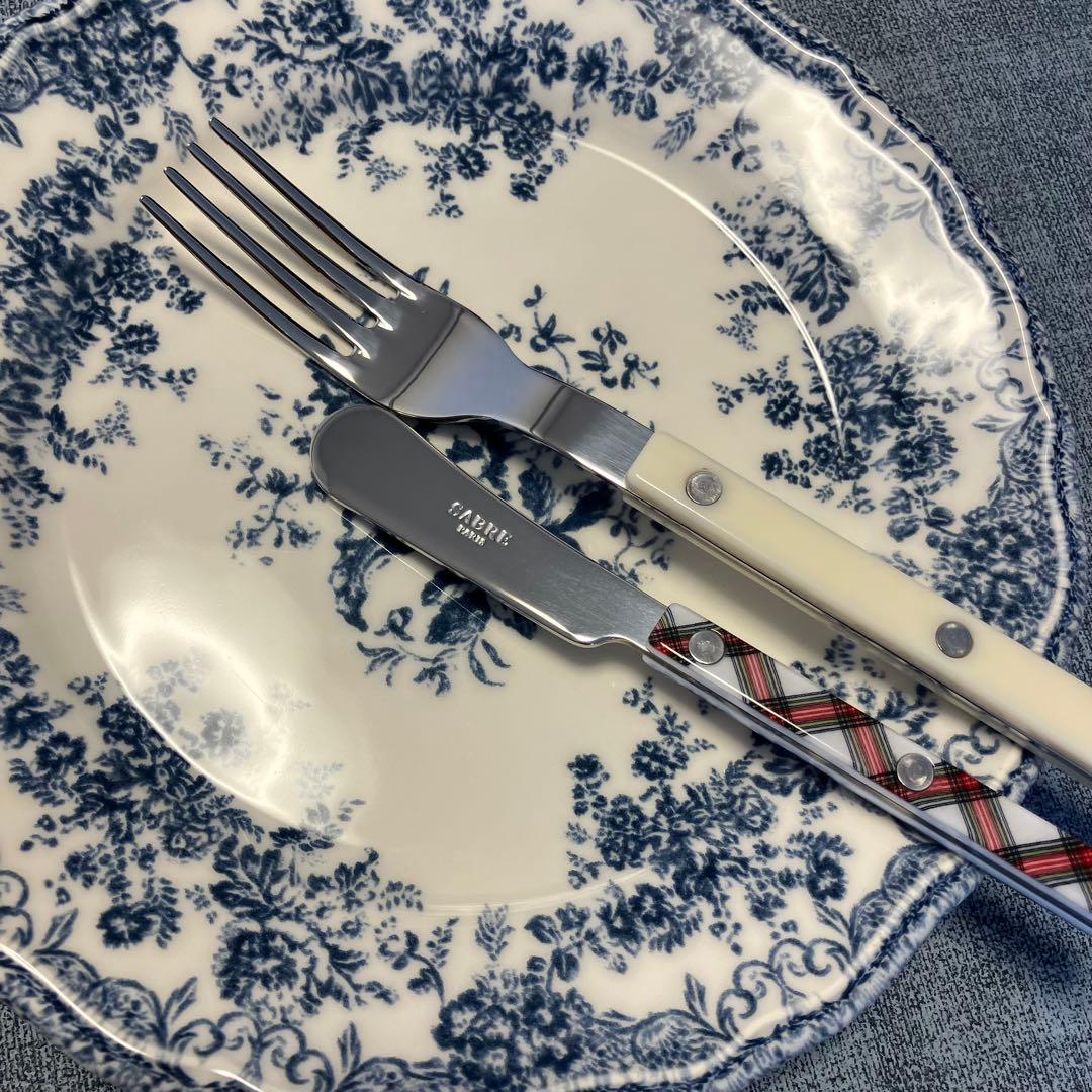 SABRE PARISサーブル カトラリー バターナイフ チェック柄 新品未使用