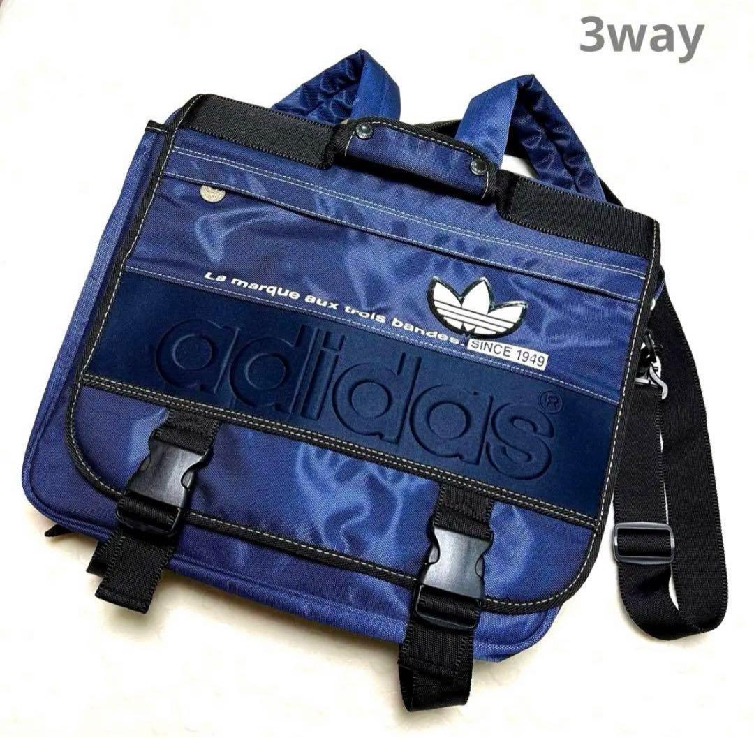 90s adidas メッセンジャーバッグ リュック ショルダー 3way - メルカリ