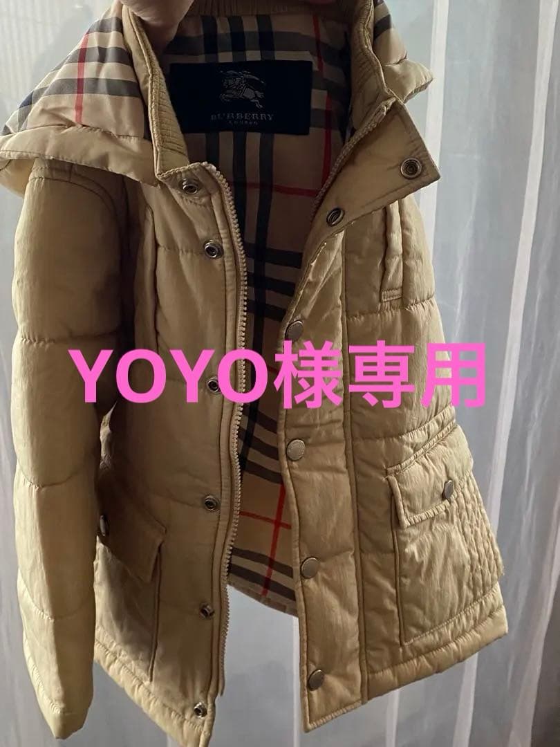 日本製BURBERRY フード付アウター 90cm バーバリージャケット BURBERRY（バーバリー） デタッチャブルフード ナイロン パファー