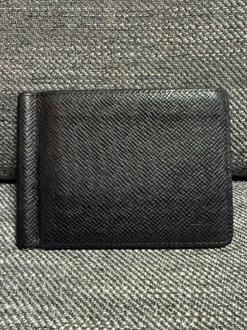 ルイヴィトン ポルトフォイユ パンス マネークリップ 財布 ブラック LOUIS VUITTON（ルイ・ヴィトン） タイガ ポルトフォイユ パンス