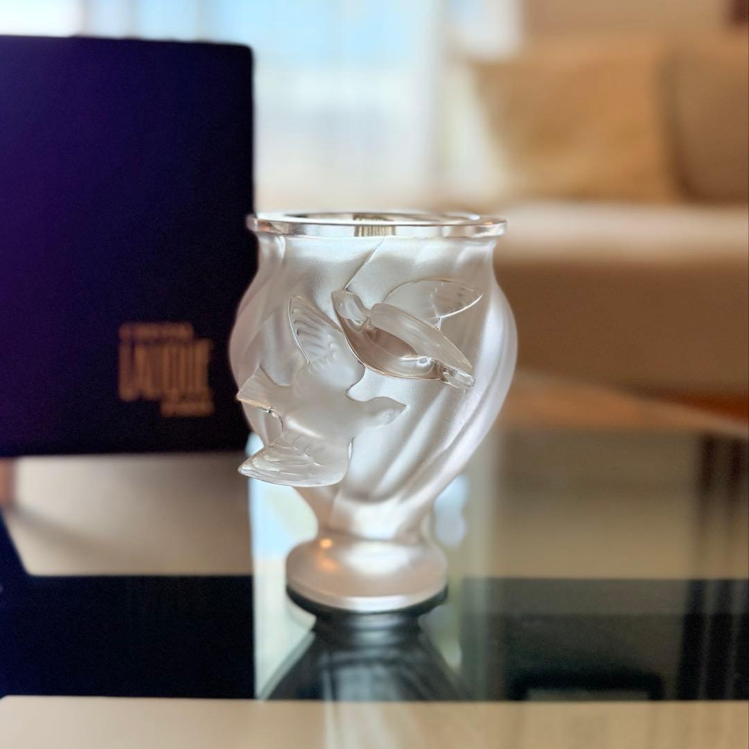 Lalique ルネ・ラリック　花瓶　フラワーベース R.LALIQUE ルネ・ラリック「Dahlias」ダリア 菊文大花瓶 花 ベース