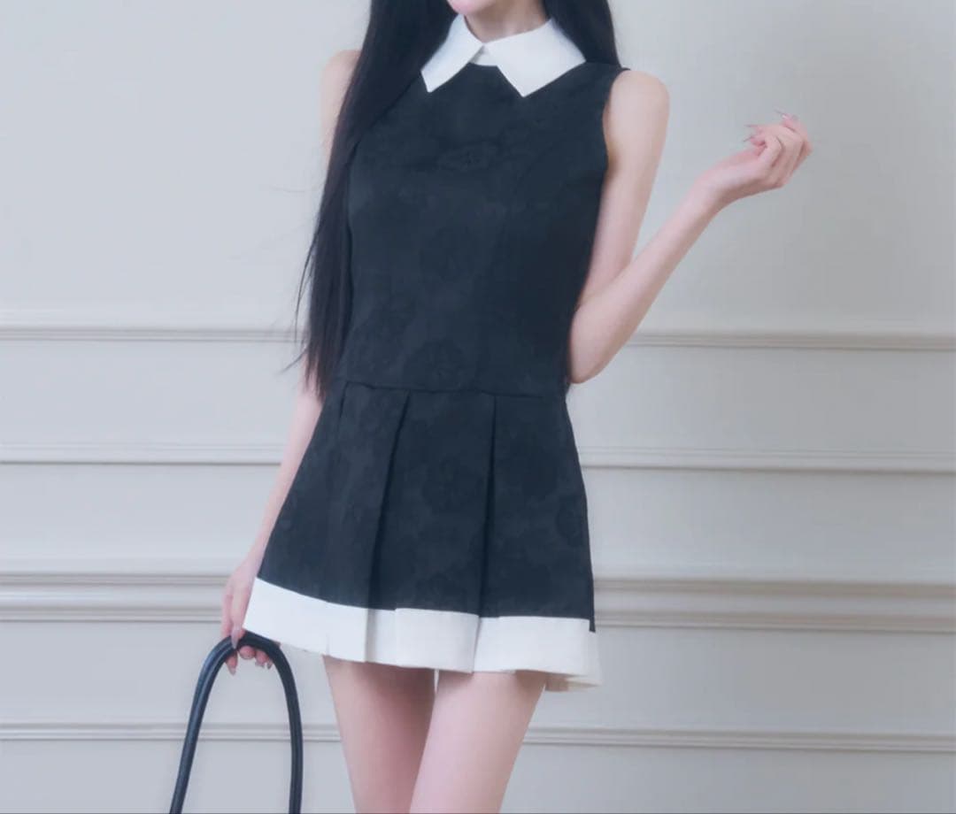 ベリアミミ ジャガードプリーツ ワンピース belearmimi タグ付き ジャガードプリーツワンピース
