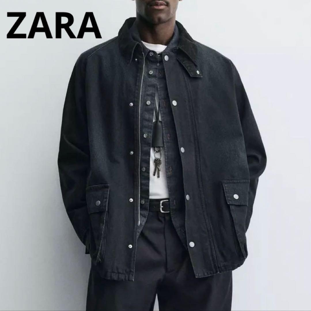 ZARA コントラストカラーデニムジャケット M - メルカリ