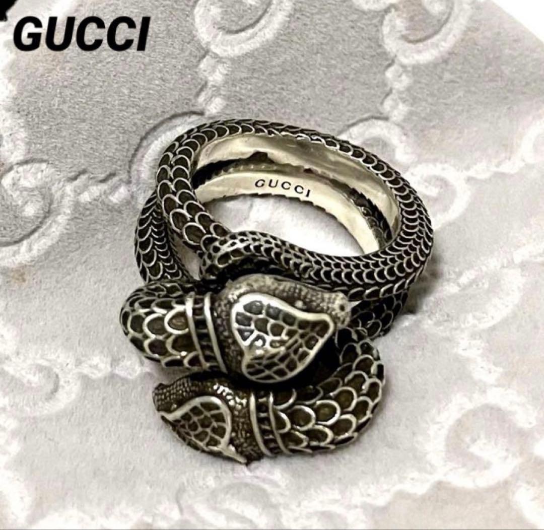 GUCCI 蛇のデザイン シルバーリング ☆関税込☆GUCCI☆ガーデン シルバー スネークリング☆ (GUCCI/指輪