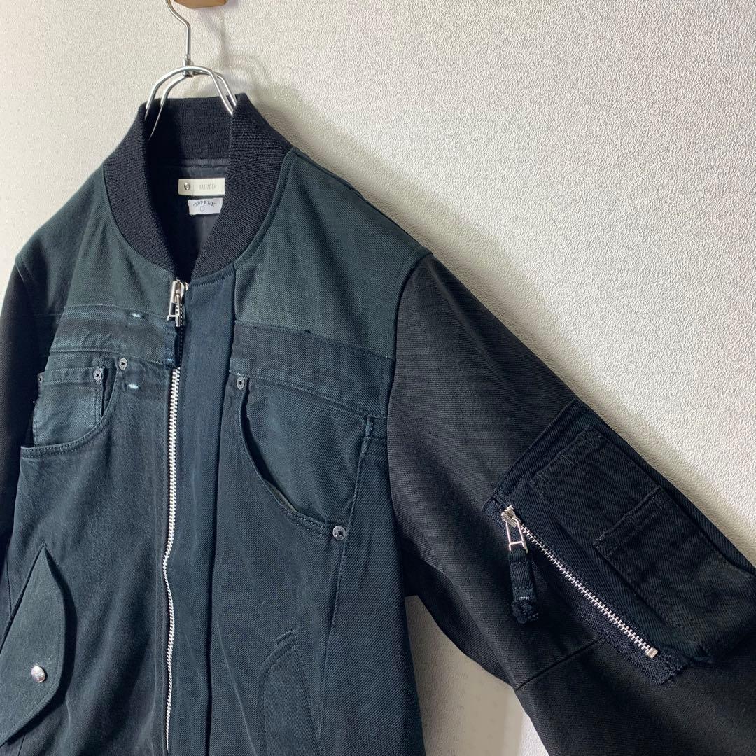 MINEDENIM OLDPARK リメイクデニムMA-1ジャケット 日本製 黒 - メルカリ