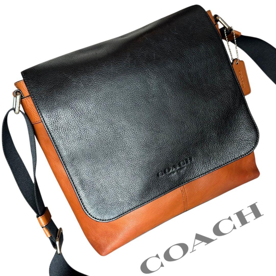 【まさデップさま専用】バイカラー フラップ レザー ショルダーメッセンジャー cac7a0512a4cd0c6de9a91a1751c61