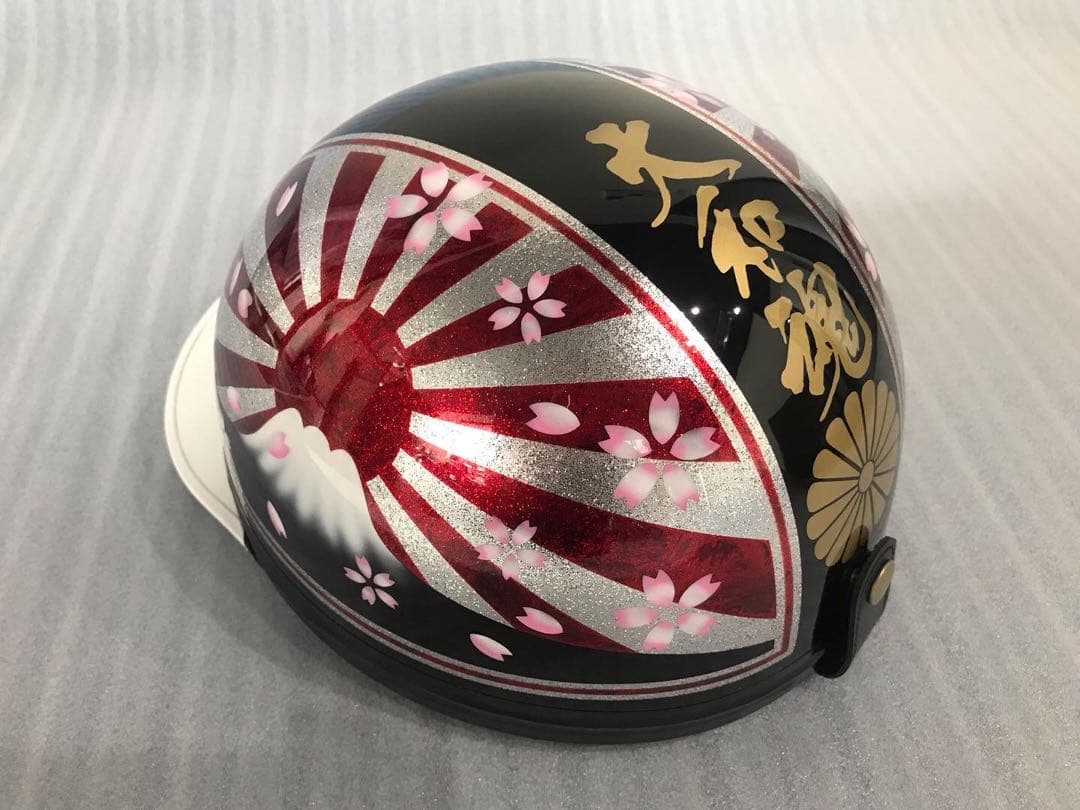 桜 富士日章 コルク半 ヘルメット 三段シート ロケットカウル - メルカリ
