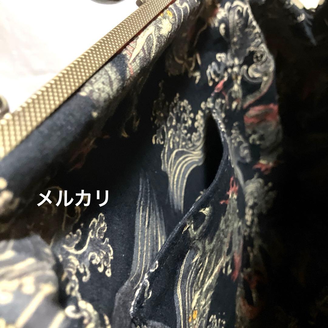 ガシャ髑髏 相馬の古内裏 ハンドメイド がま口バッグ 浮世絵 【一点物