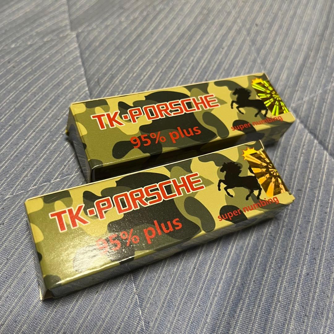 刺青用　皮膚麻酔　２本set TK-PORSCHE 95%plus タトゥー TKTX 皮膚表面麻酔クリーム ジャパン 45% （限定版） 10g 5本セット