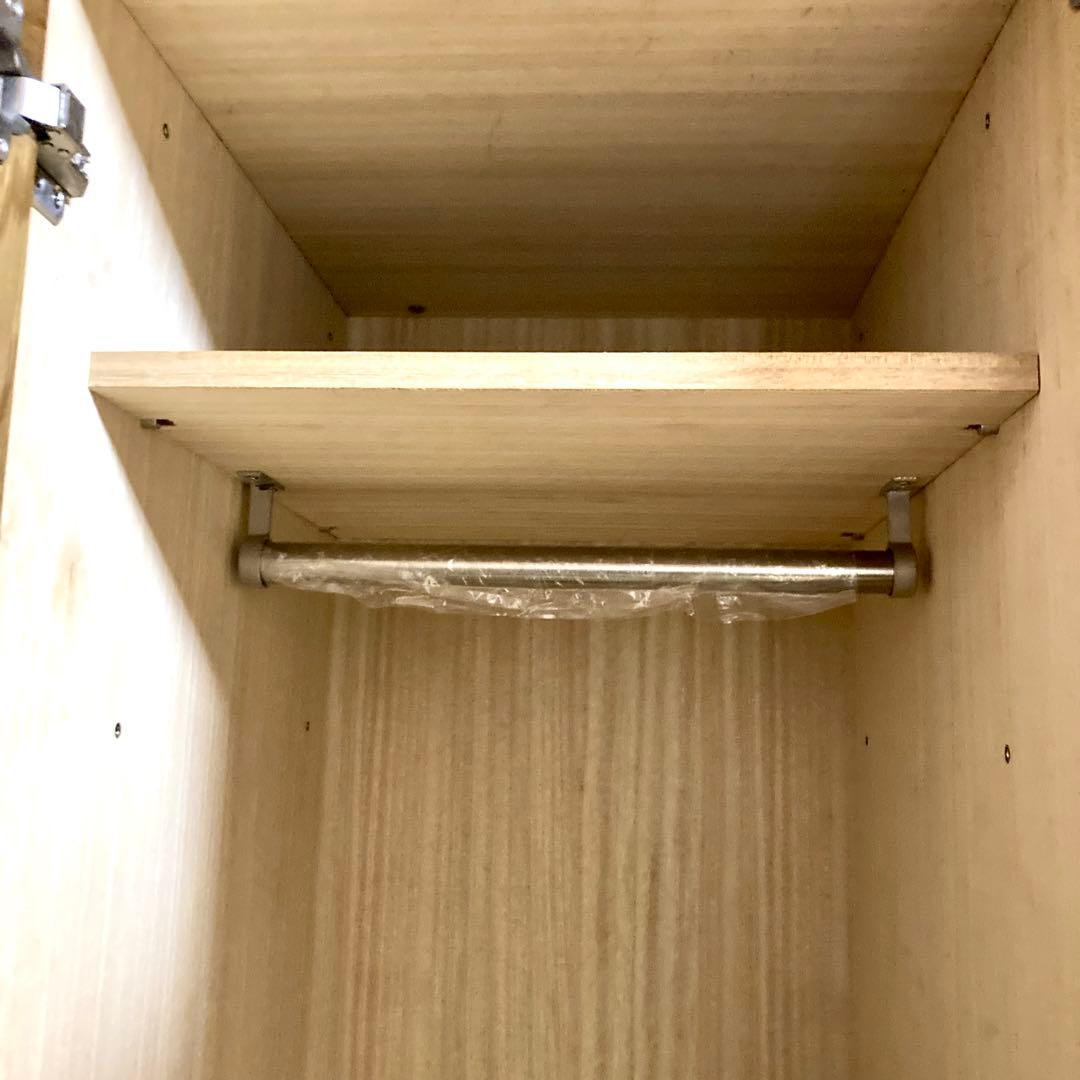 送料込✨】タンス 箪笥 2ドア クローゼット ムク材 天然木