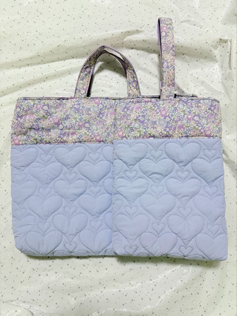 リバティ ミシェル×ハートキルト レッスンバック上履き入れ体操服袋