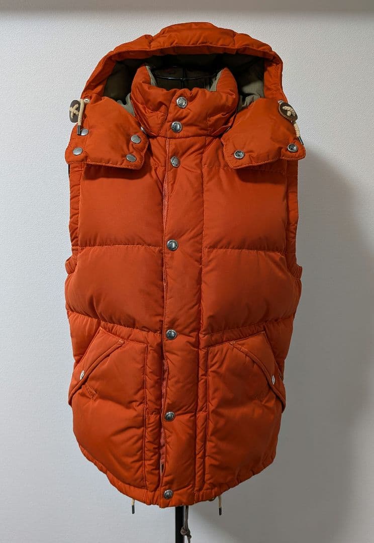 POLO RALPH LAUREN フード付き ダウンベスト オレンジ S - メルカリ