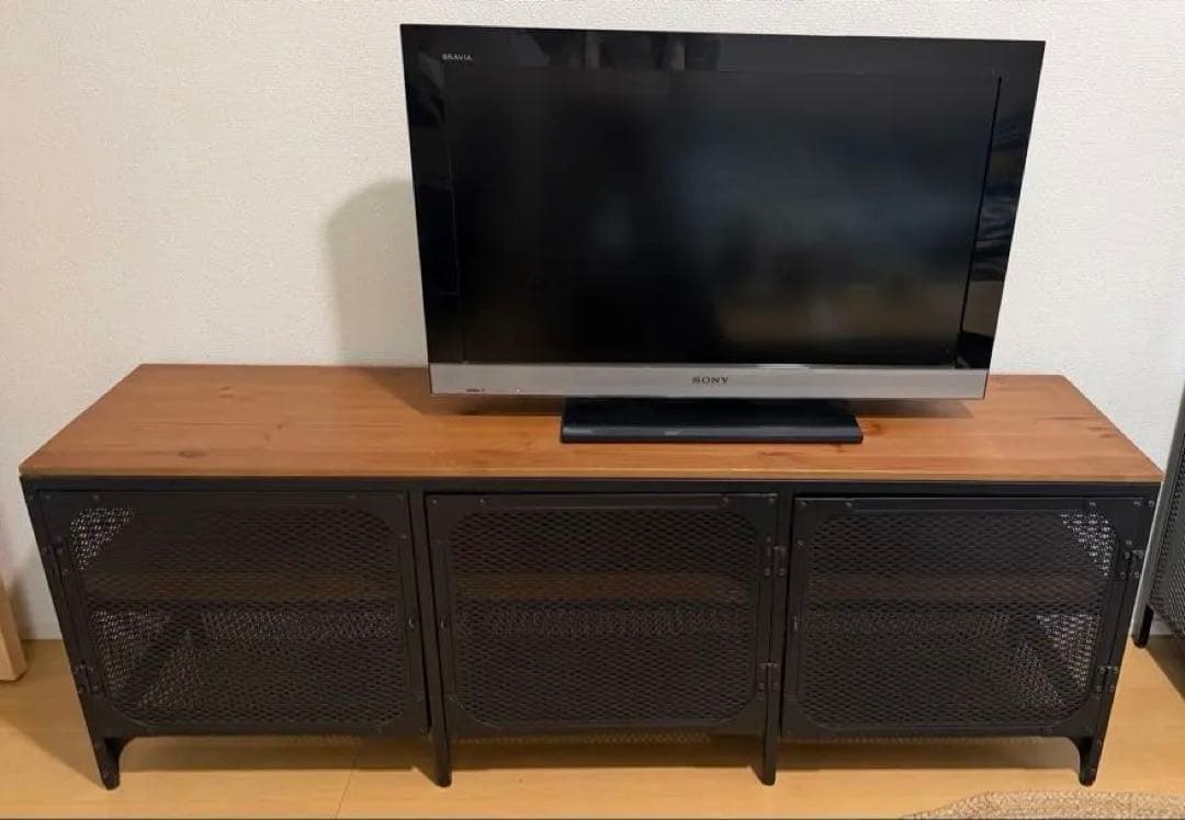 IKEA テレビ台 テレビボード フィエルボ FJÄLLBO 組立済 アイアン