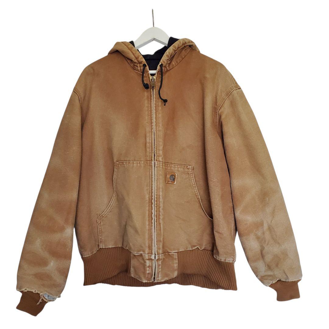 Carhartt J130 ブラウン アクティブジャケット L Carhartt（カーハート） J130 ウォッシュドダック インサレート