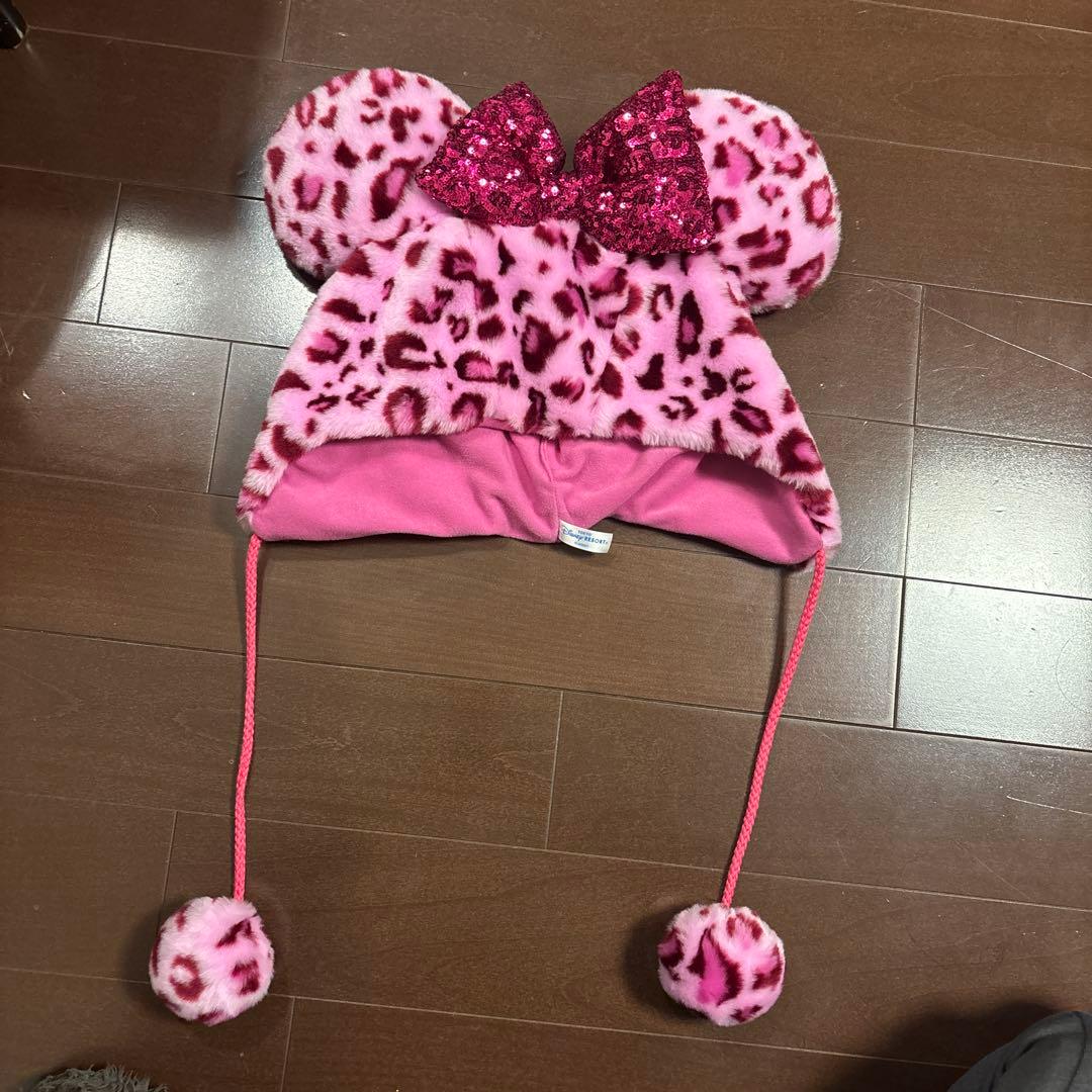 ディズニー ミニー ヒョウ柄 レオパード ファンキャップ ピンク - メルカリ