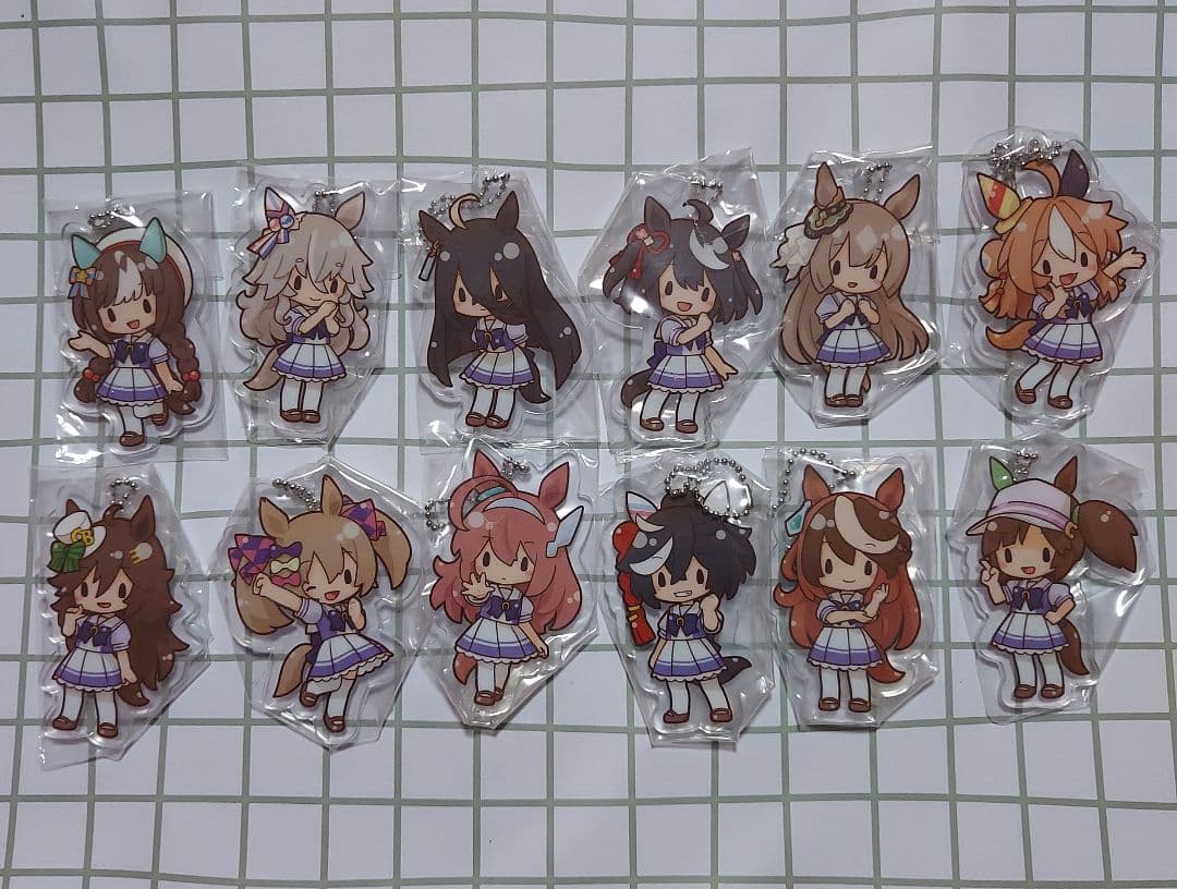 ウマ娘 ふわぷち アクリルキーチェーン vol.1 vol.2 ② グッズ-キーホルダー】ウマ娘 プリティーダービー 連結ミニアクリル