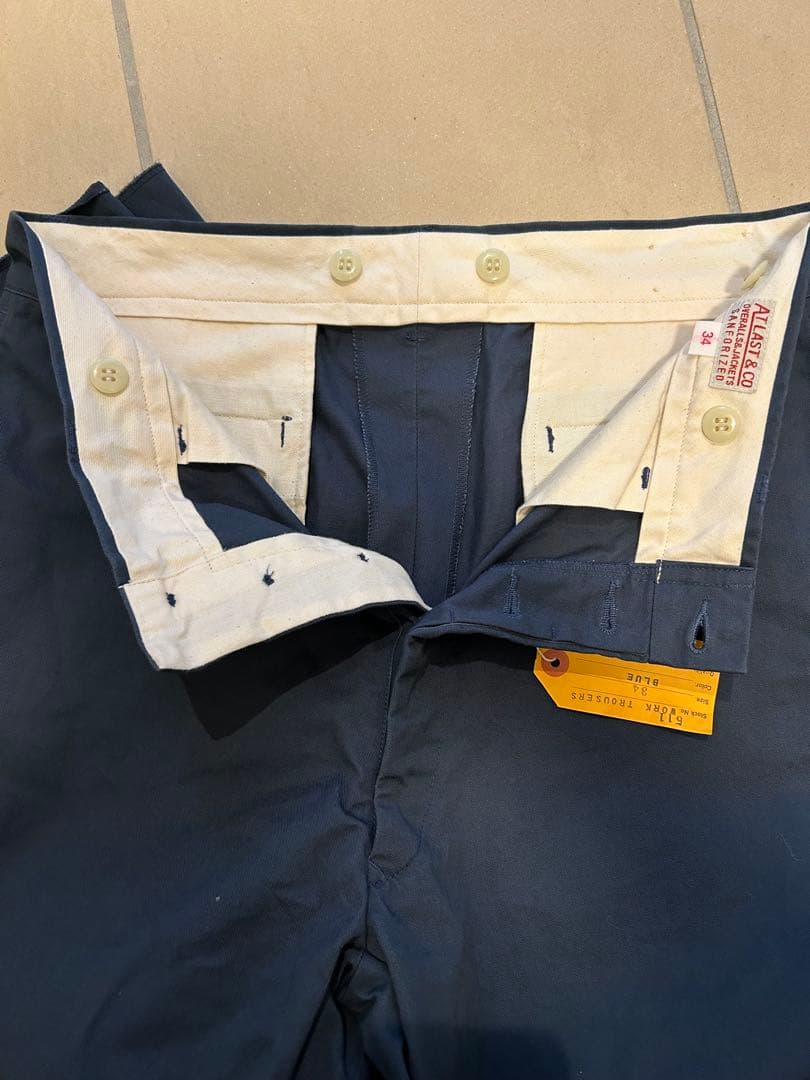 新品 atlast&co 511 NAVY 34 ワークトラウザーズ AKIRA - メルカリ