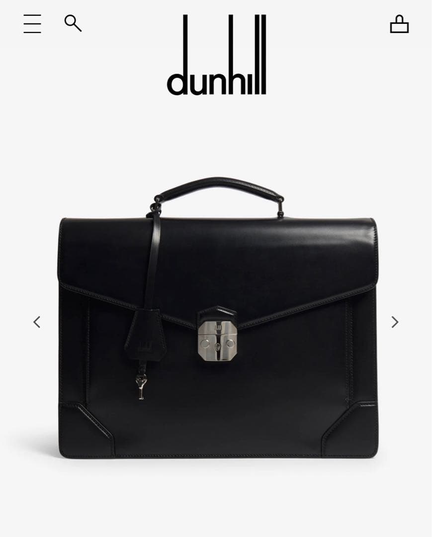 dunhill ビジネスバッグ エルサムロックダブルフラップドキュメント
