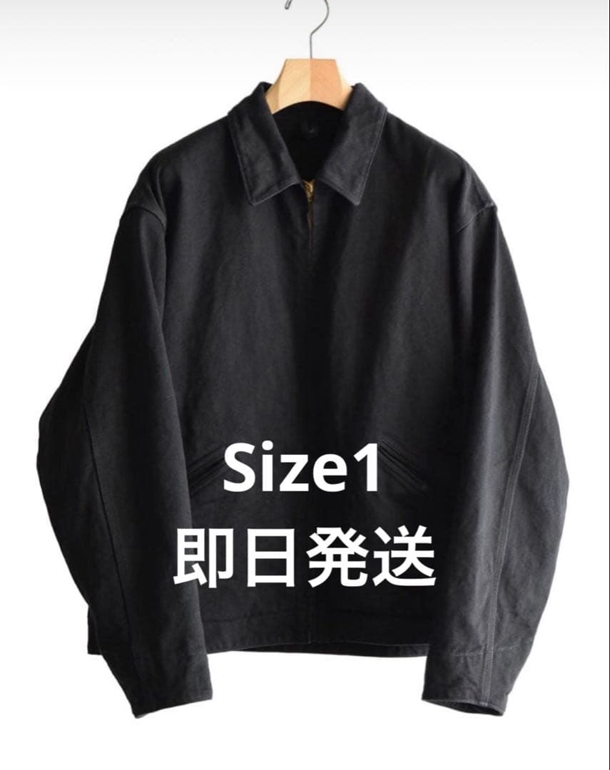 26SS comoli コモリ ブラックデニム ジップショートジャケット 1
