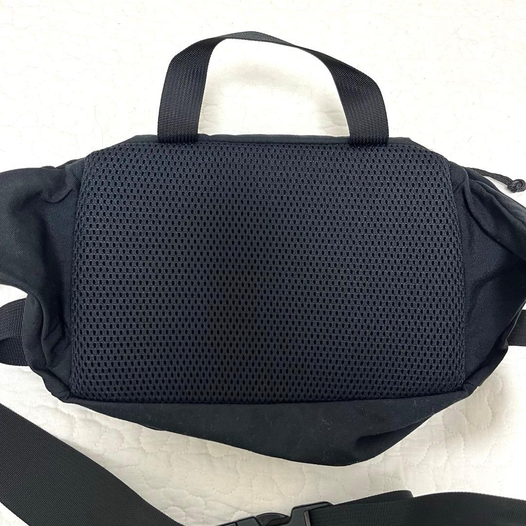 未使用級】USA製 ミステリーランチ ヒップモンキー 黒 星条旗 ヒップバッグ