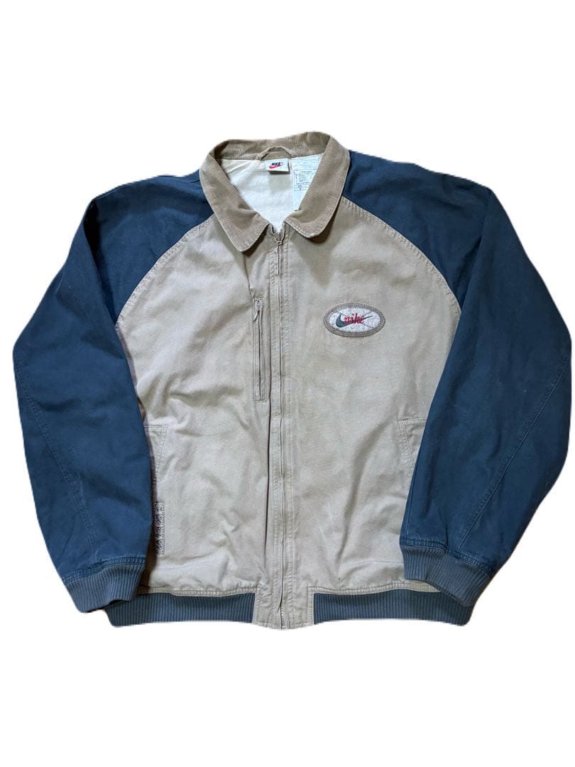 NIKE 90s 襟コーデュロイ ダックジャケット Carhartt 90's カーハート ダックジャケット 襟コーデュロイ レザーロゴ USA製