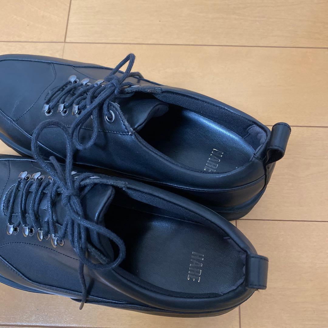 極美品】HARE シャークソールスニーカーシューズ ブラック Lサイズ厚底