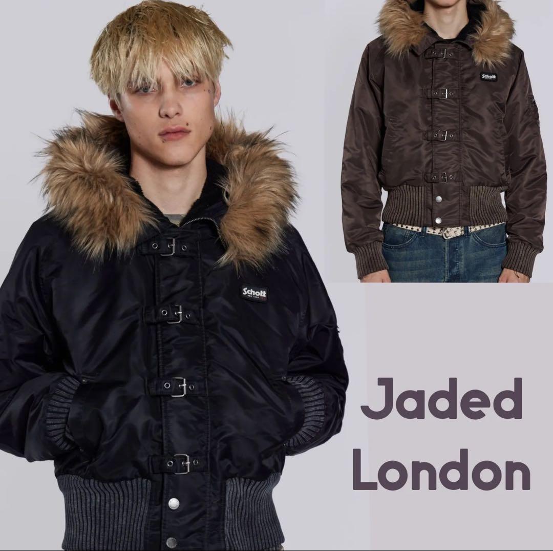 木*村様 Jaded London schott ファー付きジャケット ブラック - メルカリ