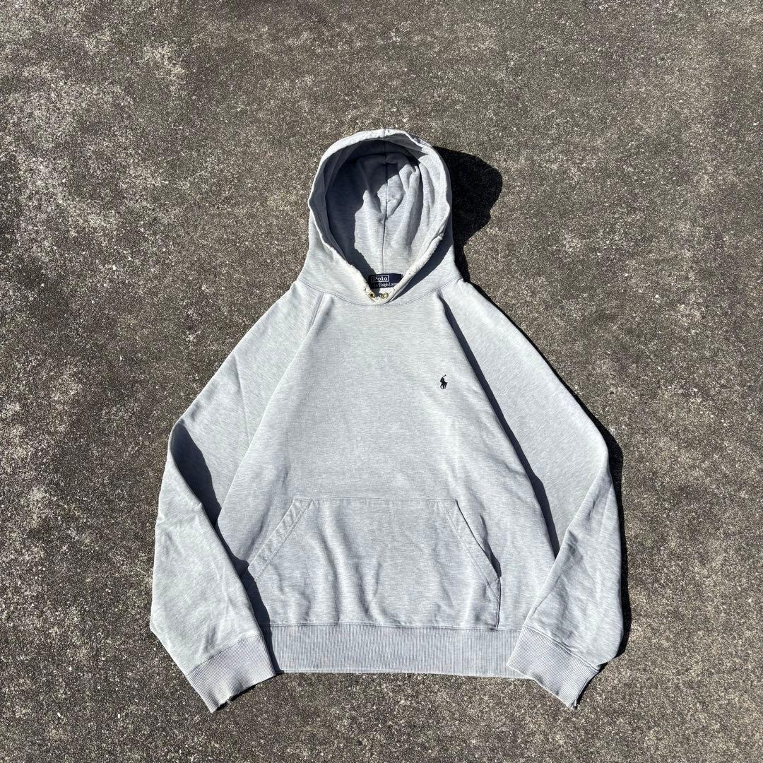 90s Polo by Ralph Lauren スウェットパーカー グレー - メルカリ