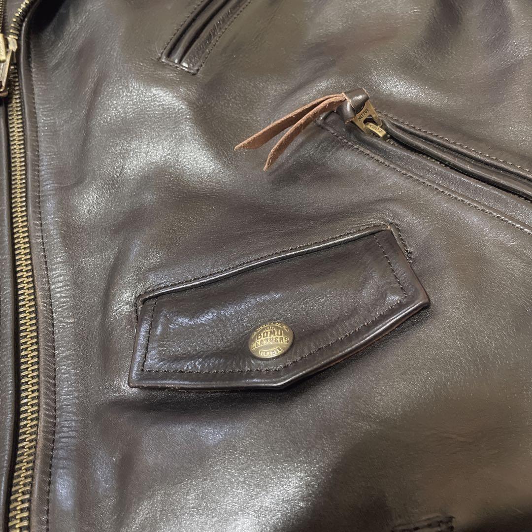 LEATHER BOMU ダブルライダース ホースハイド 2XL 馬革 稀少 - メルカリ