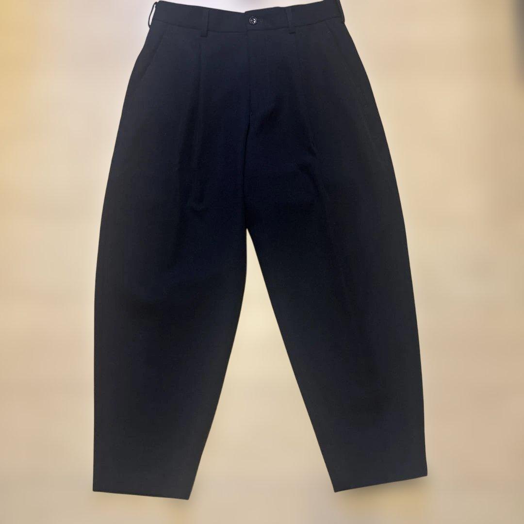1タックテーパードパンツ　濃紺　XS 微起毛1タックテーパードパンツ