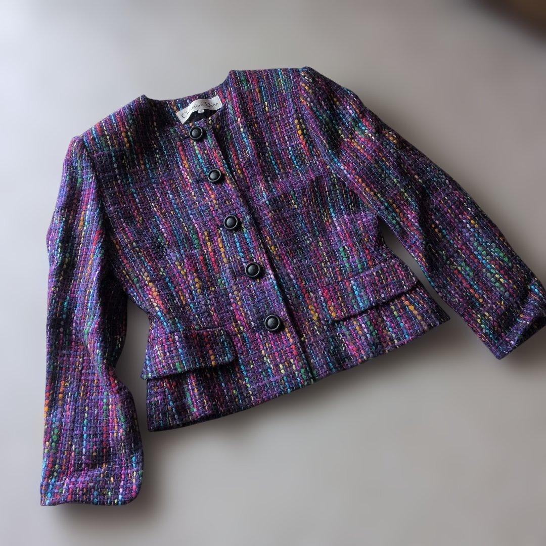 Christian Dior ツイードジャケット Mサイズ　パープル系 841V01A1166X4750_E01?$