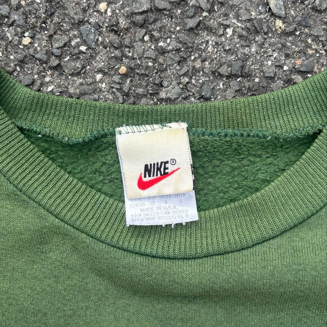 90s usa製 NIKE ナイキ スウェット フェード 3段 アーチ クラック
