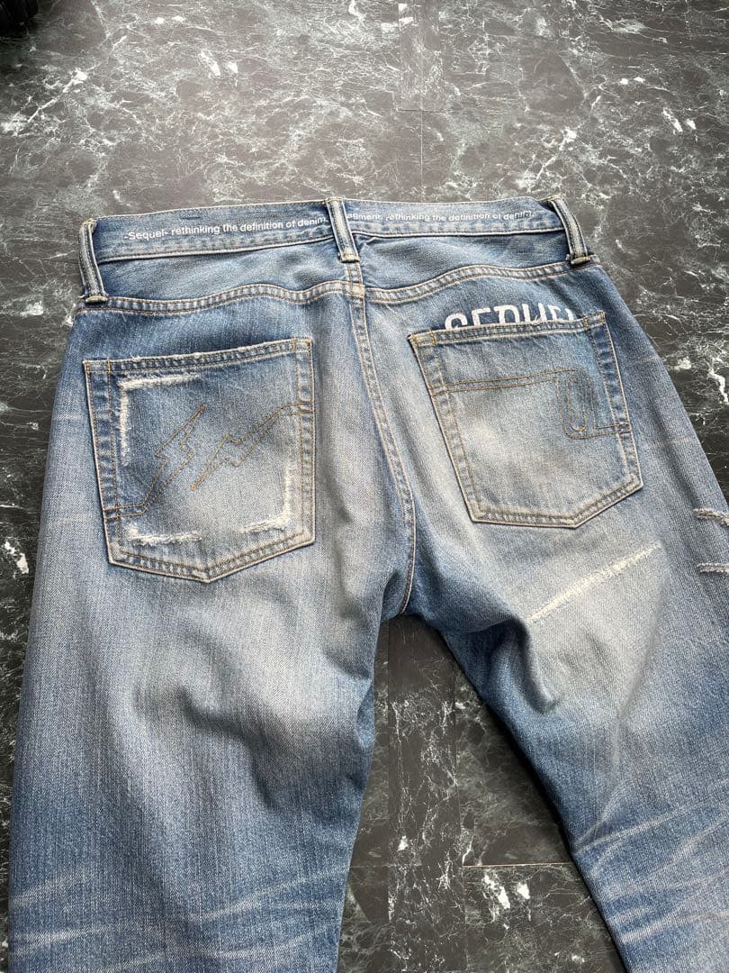 FRAGMENT SEQUEL DAMAGE DENIM PANTS サイズS - メルカリ