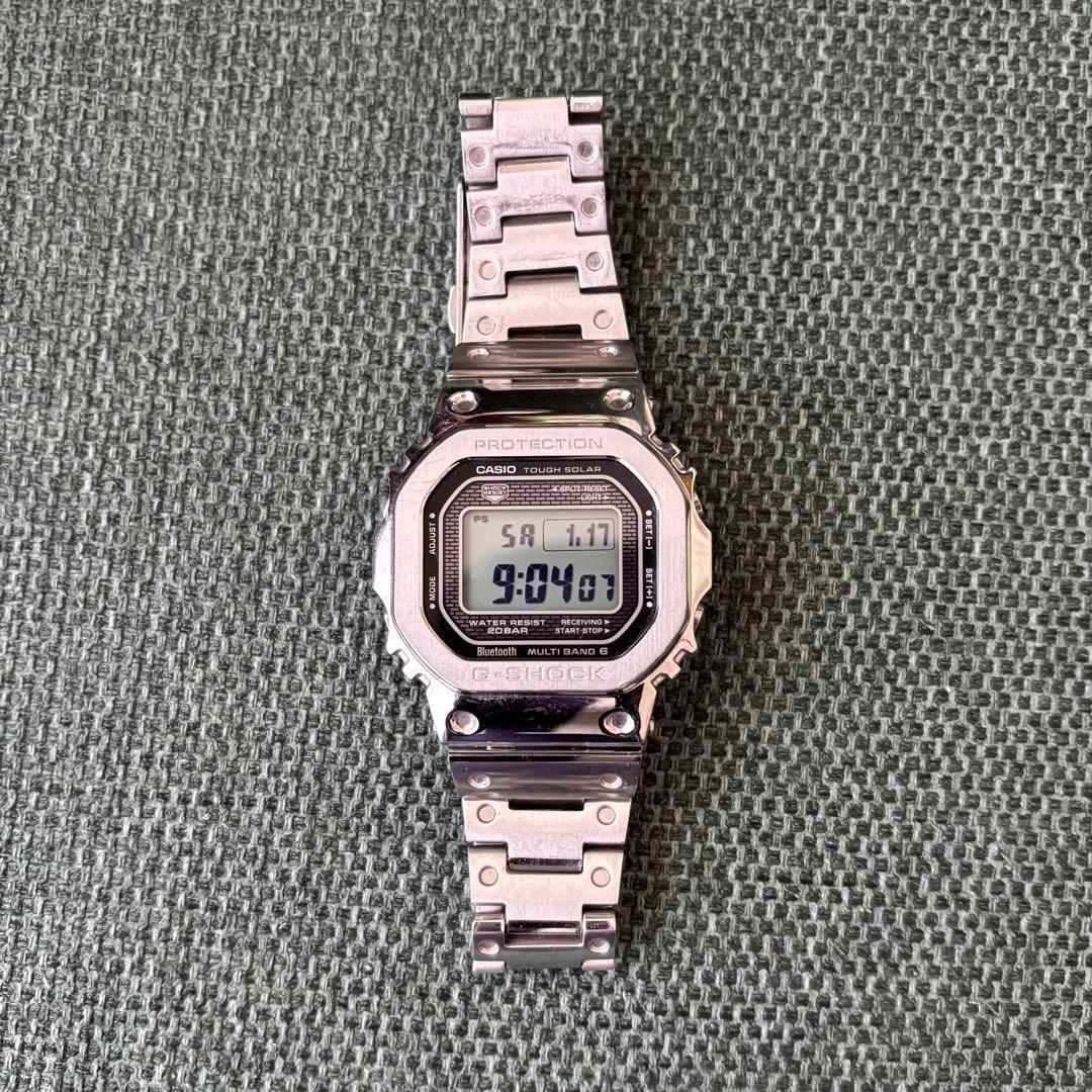 G-SHOCK GMW-B5000 1JF フルメタル シルバー 箱なし G-SHOCK （保護フィルム付き）（豪華おまけ有） Gショック 電波