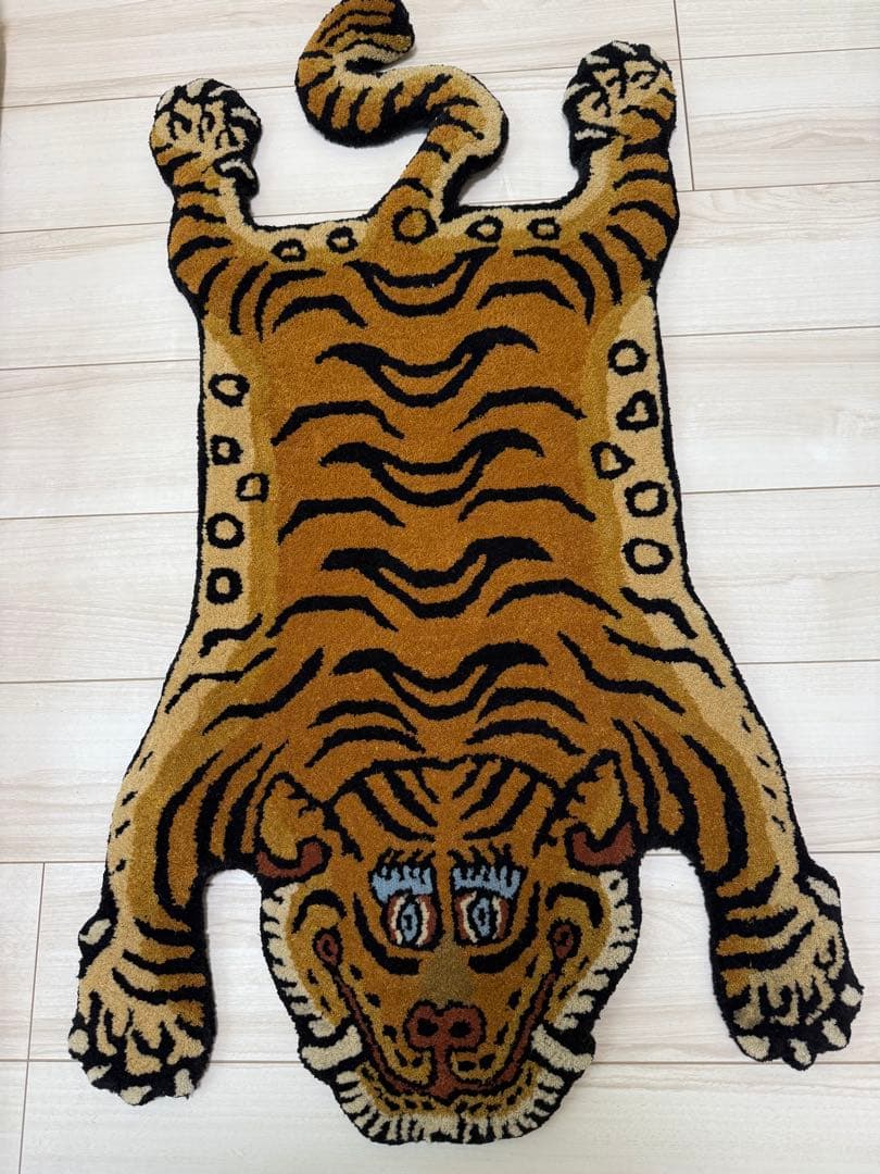 売*ル様 チベタンタイガーラグ スモールサイズ チベタンタイガーラグ スモール DETAIL Tibetan Tiger Rug Sサイズ