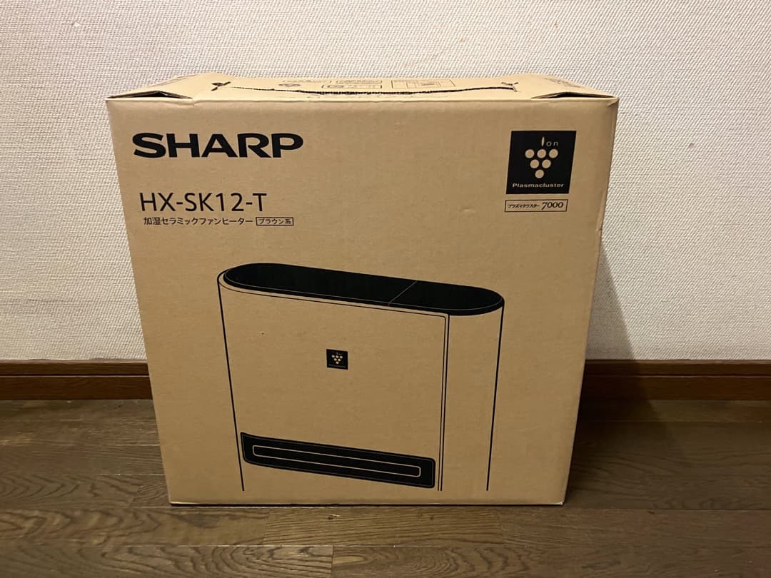 『未使用』シャープ 加湿セラミックファンヒーター HX-SK12-T HX-SK12 | プラズマクラスター電気暖房機：シャープ