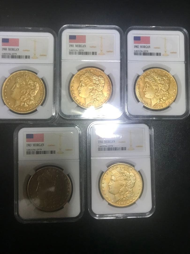 骨董品　1900〜1904年　　5枚 5 Mark 1908 A 