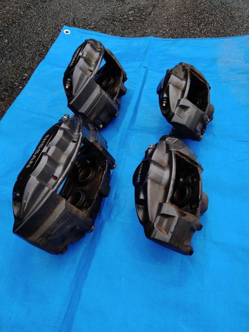 Z34 純正 曙ブレーキキャリパー&パッド 黒 4個セット Fr/Rr - メルカリ