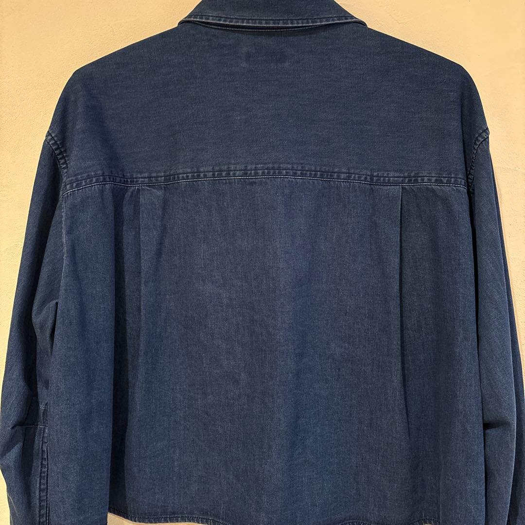 美品 IENA デニム ショートシャツ クロップド丈 - メルカリ