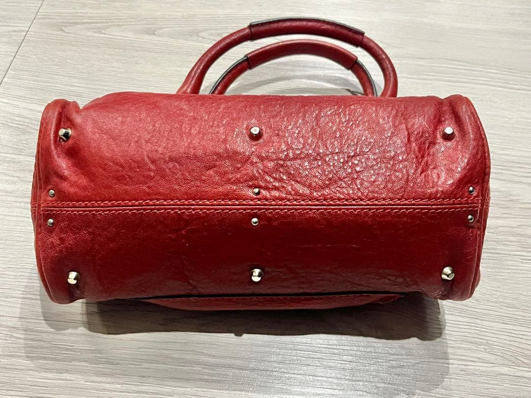 美品 クロエ パディントン ミニ ハンドバッグ レッド - メルカリ