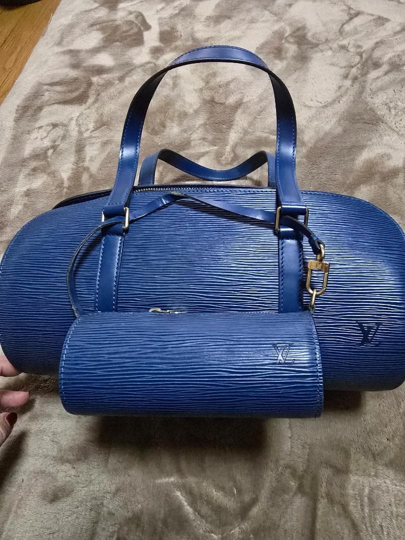 Louis Vuitton エピレザー ハンドバッグ 青 LOUIS VUITTON（ルイ・ヴィトン） エピ シルバー金具 ジャスミン