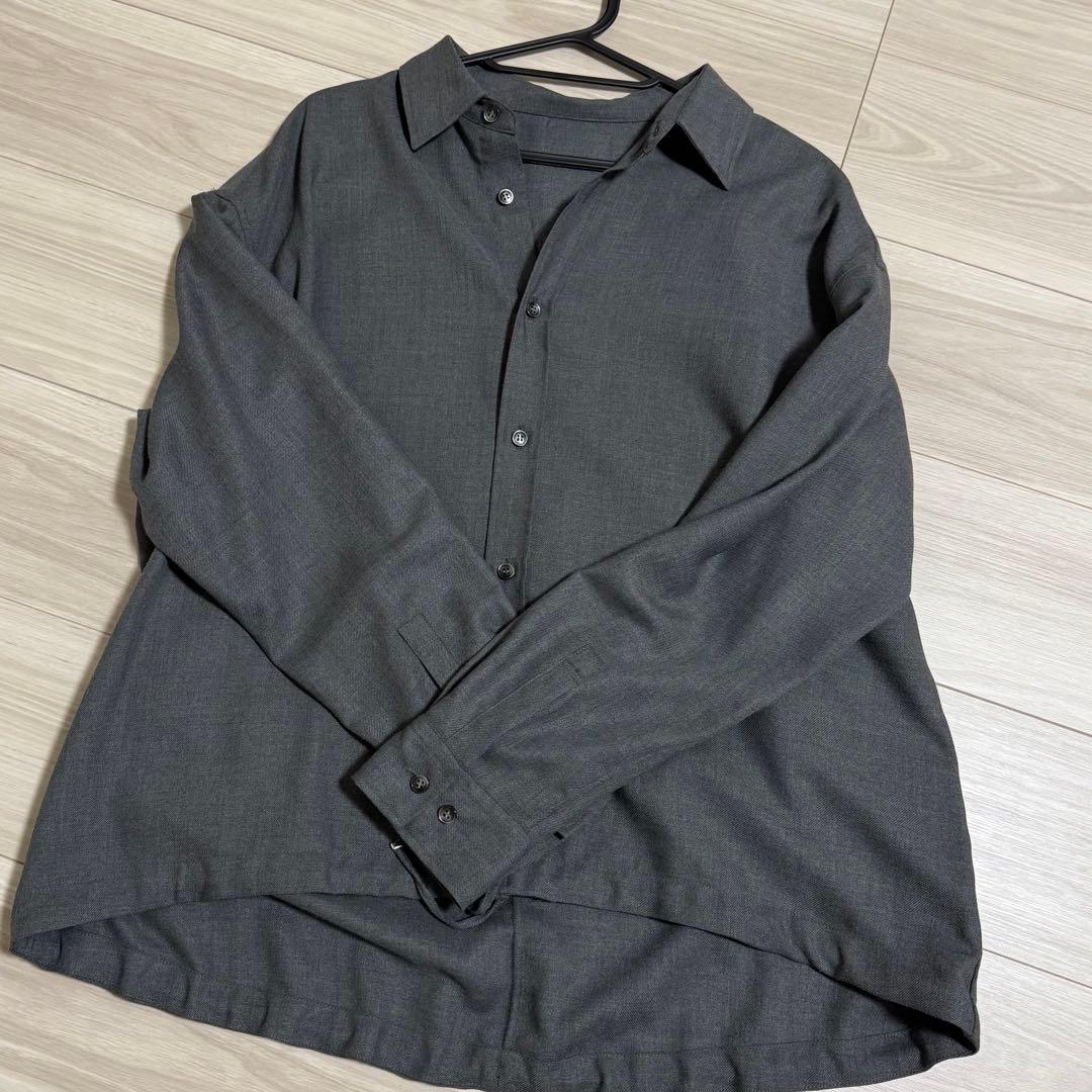 完売品 スピックスパンspickandspan ウールライクヘムギャザーシャツ
