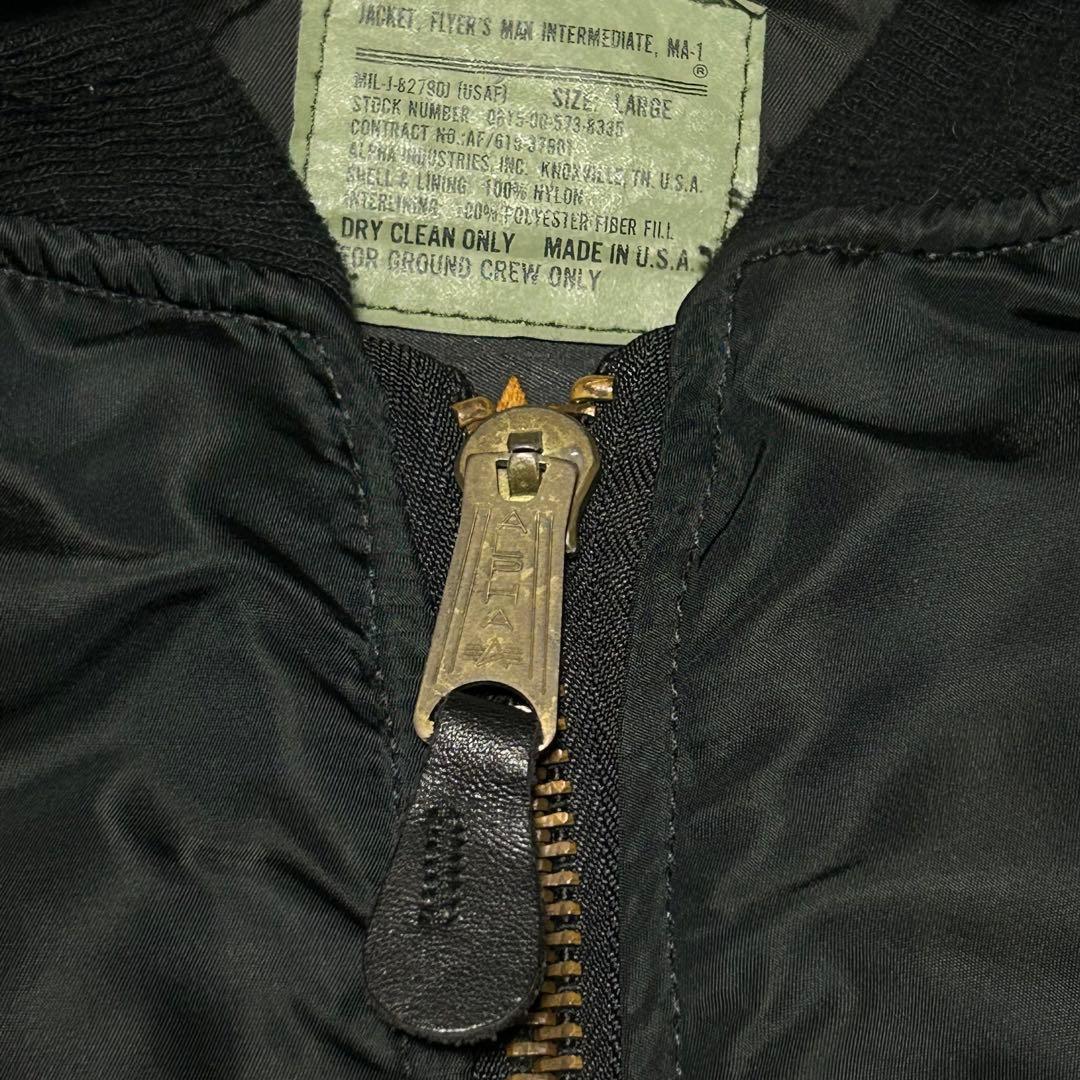 90s ALPHA INDUSTRIES MA-1 グランドクルー ブラック - メルカリ