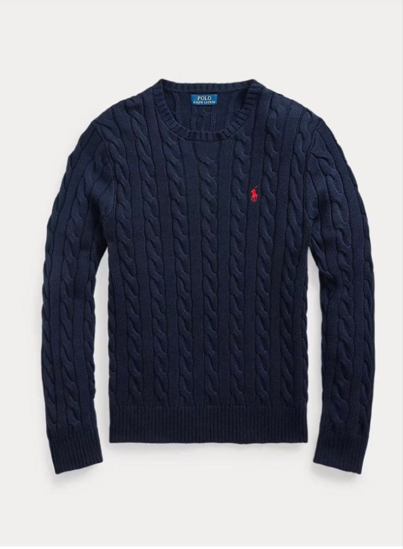 Polo Ralph Lauren ケーブル編みセーター Sサイズ ネイビー Ralph Lauren ラルフローレン ケーブル ニット セーター S ネイビー 紺