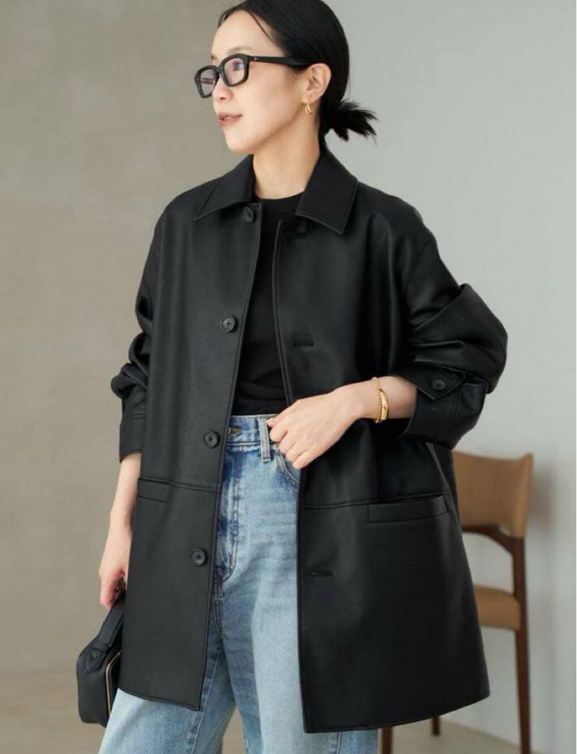 Plage Leather Like Car コートプラージュ レザージャケット セール】Leather Like Car コート（その他アウター）｜Plage