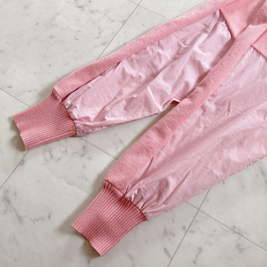美品 ビアズリー シャツコンビモックネックニット 春色 桜色 - メルカリ